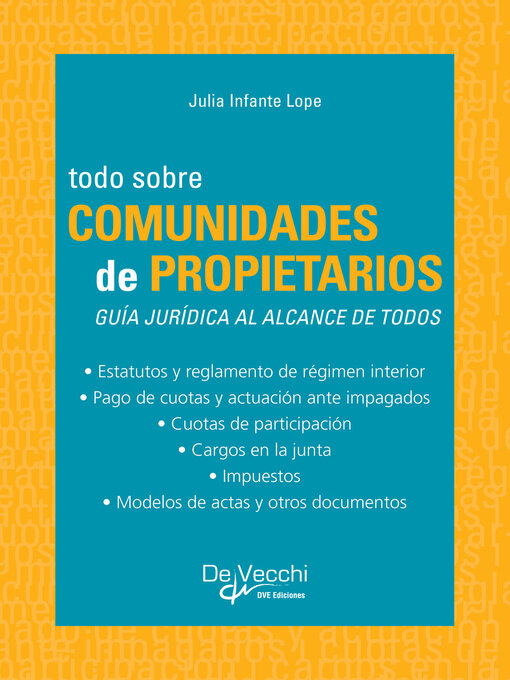 Cover image for Todo sobre comunidades de propietarios. Guía jurídica al alcance de todos